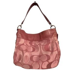 Y2K PINK Coach Signature C Logo Hobo Shoulder Bag VTG Zoe Optic EUC 2000s F14710